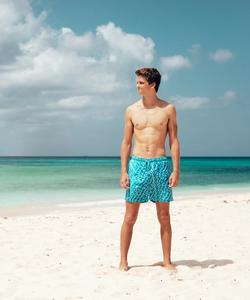 Short <span class=keywords><strong>de</strong></span> plage mouillés pour hommes, maillot <span class=keywords><strong>de</strong></span> <span class=keywords><strong>bain</strong></span> à couleurs changeantes, motif Logo, été au <span class=keywords><strong>soleil</strong></span> <span class=keywords><strong>par</strong></span> Sublimation - Product Image 4