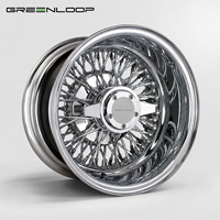 Velg Kawat GL Luxury Custom All Silver 72 Spoke 13 14 15 16 17 18 Inch Cross Lace untuk Mobil Penumpang Klasik Lowrider