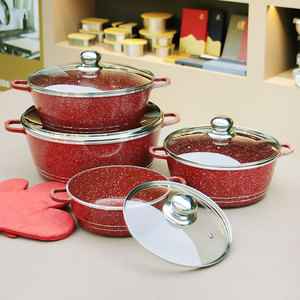 Ensemble de Cuisson de Cuisine 12 Pièces, Batterie de Cuisine Antiadhésive en Aluminium pour Mijotés avec Revêtement Antiadhésif - Product Image 2