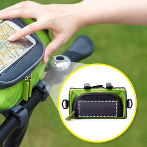 Sac de <span class=keywords><strong>selle</strong></span> étanche à tube sur cadre pour vélo avec support de téléphone à écran tactile accessoire de pochette de cyclisme - Product Image 3
