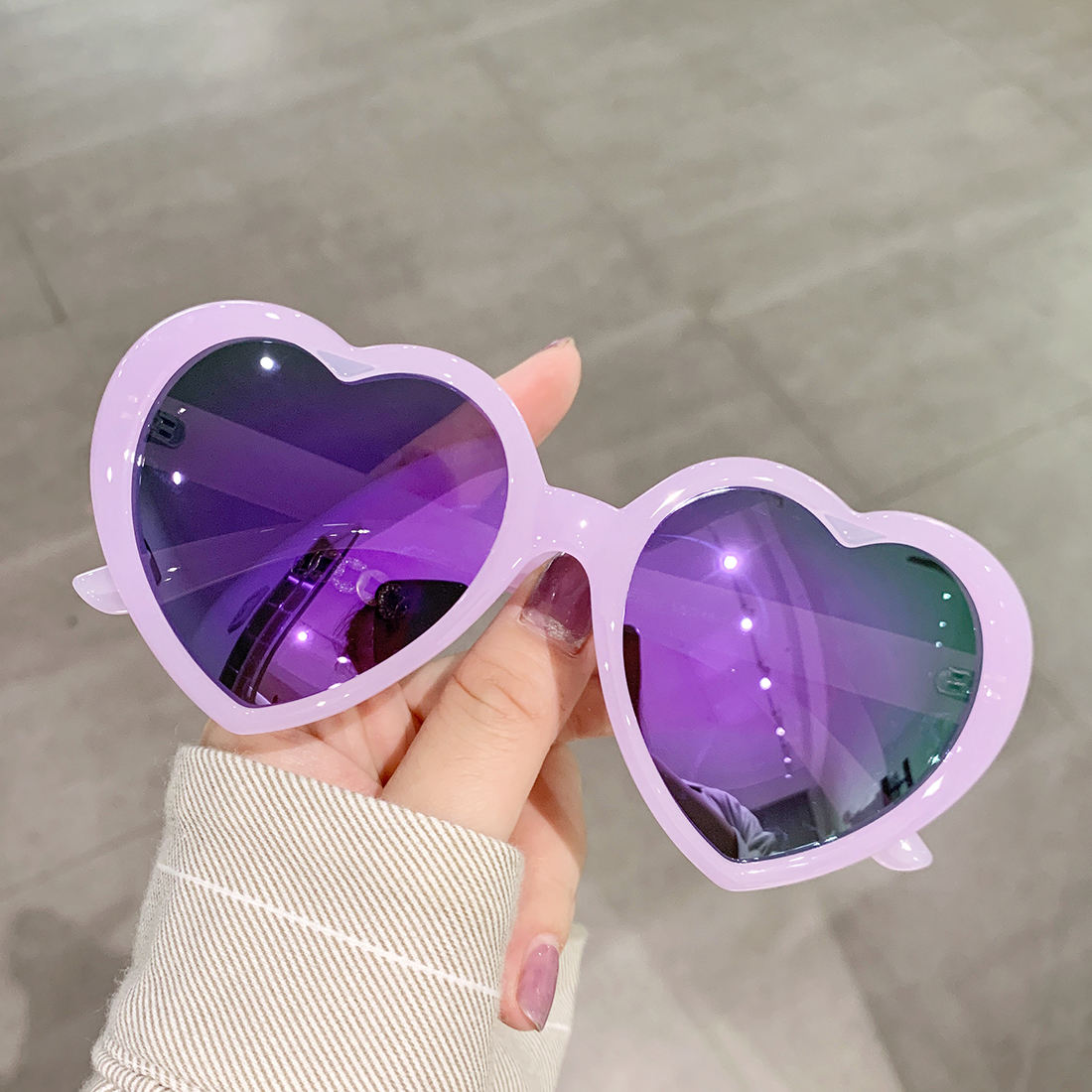 Wholesale Dream Gradient Cute Love Heart Sunglasses Women Polarized  Sunglasses 39 Colors