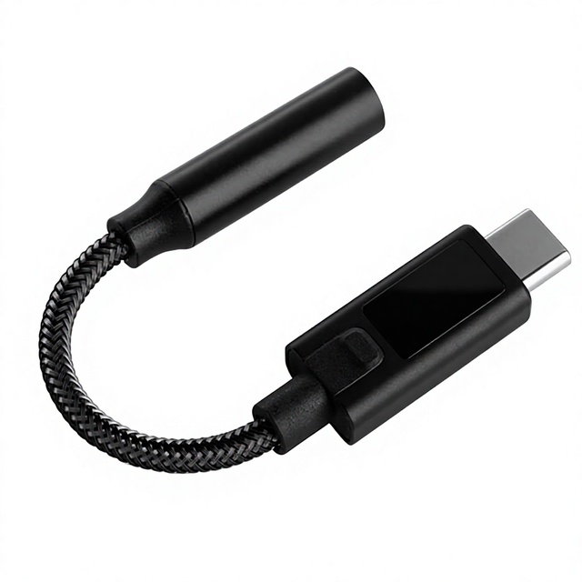 KZ AM02 Portable DAC Decoding Amplifier USB C 3.5mm Audio Adapter Male Female Durable Kevlar Braided Cable Professional 4-Stage