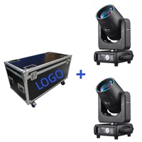 Nouveau pack de 2 en étui Effet arc-en-ciel Sharpy Beam Mini 295w Moving Head Light avec anneau LED