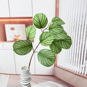 QYYN-423 Hojas <span class=keywords><strong>Artificiales</strong></span> Impresas en 3D, Planta Verde en Oferta, Árbol Pequeño para Decoración del Hogar, Mercado, Año Nuevo Chino, Navidad - Product Image 2