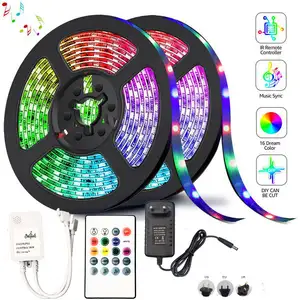 10m 15m 20m décoration de la chambre wifi app contrôle SMD5050 RGB led bande lumineuse