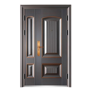 Puerta de entrada de Villa de lujo Puerta DE SEGURIDAD Pelo liso <span class=keywords><strong>del</strong></span> fabricante Puerta de salida moderna de acero inoxidable - Product Image 2