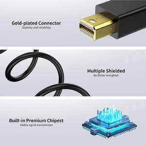 <span class=keywords><strong>Adaptateur</strong></span> Mini DisplayPort vers DisplayPort SYONG de haute qualité, 4K30Hz, connecteur plaqué or, ordinateur, <span class=keywords><strong>MacBook</strong></span> Air, moniteur, projecteur - Product Image 4