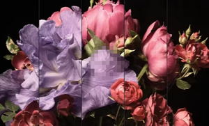Diseño de papel tapiz 3D lavable autoadhesivo de <span class=keywords><strong>IRIS</strong></span> púrpura y peonía rosa - Product Image 5