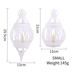 LED luminescente dorato ovale gabbia per uccelli decorazioni natalizie lampada a vento ornamenti - Product Image 2