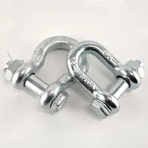 US Type G2150 Drop Forged Carbon Steel Bolt Type Chain Dee Shackle