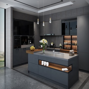 2021 Modern kitchen cabinet furniture wooden kitchen cabinet island China cheap price kitchen cabinet furniture