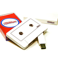 Clé USB en forme de cassette audio, 1 Go, 2 Go, 4 Go, 8 Go, 2.0, blanche, rouge, noire, en plastique