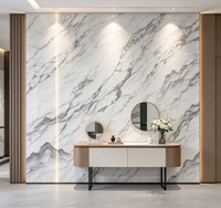 PAIA Marbre Blanc Calacatta Naturel Premium Écologique Imperméable Durable Moderne Poli Grande Dalle Intérieure pour Fond de Villa