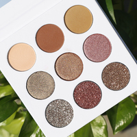 Petites palettes de maquillage couleur chair végétalienne, palette d'ombres à paupières, marque privée, néon pressé, pigment d'ombres à paupières, marque privée