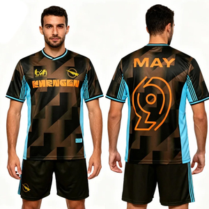 <span class=keywords><strong>Camiseta</strong></span> de Fútbol Retro Personalizada de Fabricante Chino, Cuello en V Extra Grande, Sublimación, África, Japón, Secado Rápido, Ropa Deportiva de Fútbol - Product Image 2