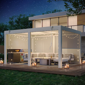 Alta calidad, respetuoso con el medio ambiente, a prueba de nieve, Gazebo, pérgola, <span class=keywords><strong>techo</strong></span> motorizado, impermeable, para exteriores, de aluminio, bioclimático, <span class=keywords><strong>4x3</strong></span>, 5x3, 6x3 - Product Image 1