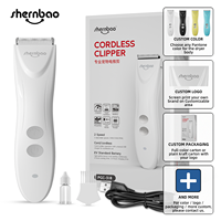 Tondeuse de toilettage pour animaux Shernbao PGC318 Light Sharp, tondeuse pour animaux avec cordon USB-C/sans fil, lame en céramique pour le toilettage du visage et des pattes des chiens et des chats