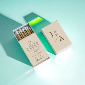 Boîtes <span class=keywords><strong>d</strong></span>'allumettes de mariage classiques personnalisables de haute qualité, écologiques, petites, avec logo imprimé, vente en gros, boîtes <span class=keywords><strong>d</strong></span>'allumettes de sécurité - Product Image 4