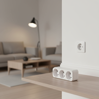 Adaptateur de prise de rallonge 3 voies 2 broches de style européen