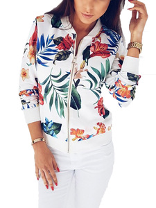 Giacche e Cappotti da Donna Taglia <span class=keywords><strong>S</strong></span> ~5XL, Top a Maniche Lunghe Stampati con Zip, Cappotti Larghi per Donna - Product Image 4