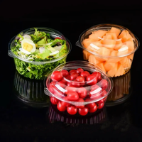 Boîte en plastique PET transparente, idéale pour les fruits, les biscuits et les mini-gâteaux, avec un couvercle à rabat, parfaite pour l'emballage à emporter.