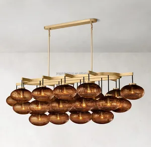 Nordic Led lampadario sfera di vetro lampada pendente appesa per la cucina soggiorno sala da pranzo moderna ferro illuminazione contemporanea
