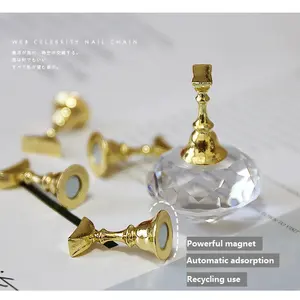 일본 매니큐어 쇼 연습 크리스탈 보석 다이아몬드 자석베이스 홀더 네일 브래킷 도구 세트