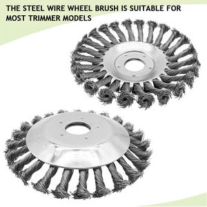 Tête de débroussailleuse à <span class=keywords><strong>roue</strong></span> en acier pour désherbage de jardin, brosse à herbe de 6/8 pouces pour <span class=keywords><strong>tondeuse</strong></span> à gazon et outil électrique - Product Image 5