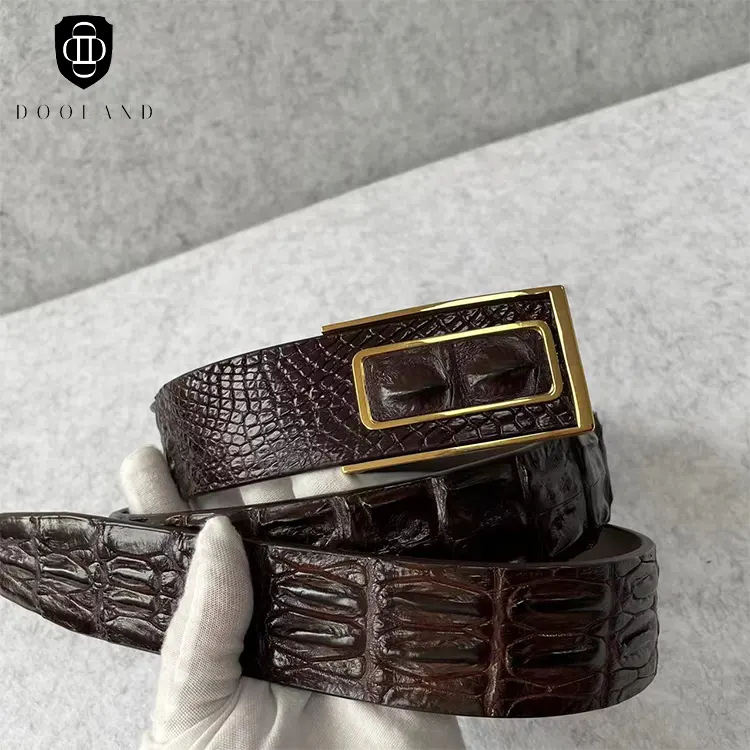 Wholesale high quality genuine crocodile leather skin men belt