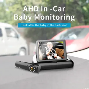 Fabbrica schermo LCD da 4.3 pollici sistema di osservazione per la cura della sicurezza telecamera per visione notturna HD per bambini sedile posteriore per neonati Monitor per auto per bambini