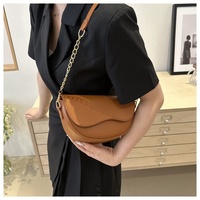 Sac à bandoulière de luxe haut de gamme pour femme, sacoche sous le bras à fermeture éclair avec chaîne, sac à bandoulière croisé