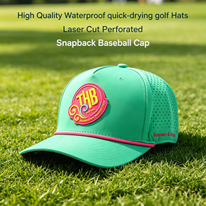 OEM Rubber Pvc Patch Logo Custom Sports Gorras 5 Panel Adjustable Snapback Baseball <b>Cap</b> Laser Cut Hole Rope Golf Hat - Product Image 1