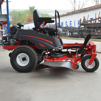 Tondeuse à gazon à rayon de braquage nul avec siège confortable, idéale pour les terrains et les pelouses de ferme
