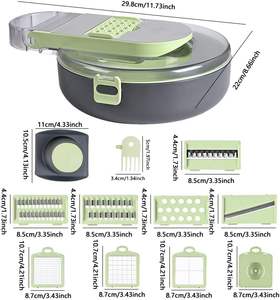 Vegetable Chopper <b>Slicer</b> Pro Mandoline Veggie <b>Slicer</b> Multi All in 1 Food Chopper with Container Onion <b>Dicer</b> Cutter Egg Separator - Product Image 2