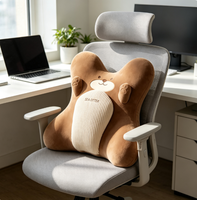Coussin de soutien lombaire en mousse à mémoire de forme OEM, motifs Otter, Corgi, Lapin, couleur et logo personnalisables, échantillon disponible, coussin de dossier de chaise, vente en gros