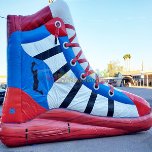 Commercial outdoor carnival party interactive sports big shoes <b>inflatable</b> basketball shootout games - Product Image 4