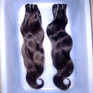 ผมแท้ REMI HAIR สีน้ำตาลธรรมชาติ ผมอินเดียแบบ Remy สำหรับต่อผม - เนื้อผมนุ่มสลวย  แบบเย็บสองชั้นด้วยเครื่องจักร  น้ำหนัก 100 กรัม บรรจุในแพ็ค - Product Image 1