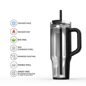 शेंग 40 औंस भोजन ग्रेड स्टेनलेस स्टील टंबलर इन्सुलेट कप संभाल पुनः प्रयोज्य ड्रिंकवेयर ठंडा थर्मल कप - Product Image 2