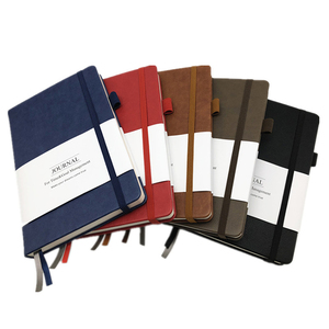 Cuaderno de cuero PU <span class=keywords><strong>A5</strong></span> al por mayor, material escolar forrado de tapa dura, diario de encuadernación, cuadernos planificadores - Product Image 1