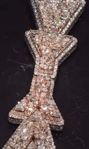 Colgante Personalizado con Nombre y Letra, Diamante VVS, Chapado en Oro Rosa de 14k, Plata de Ley, Esmeralda con Corte Brillante, Joyería Hip Hop - Product Image 3