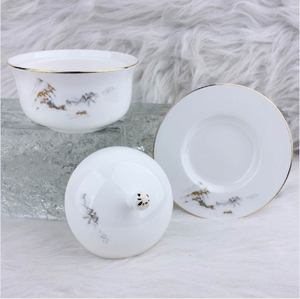 Assiette de table en céramique noire, vente en gros du fabricant, compatible micro-ondes, pour hôtels et restaurants, vaisselle de service en céramique - Product Image 1