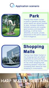 Rideau d'eau en acier inoxydable avec un design moderne, installation facile, AC 110-220V pour une utilisation en extérieur - Product Image 4