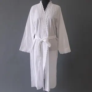 White cotton ladies' kimono