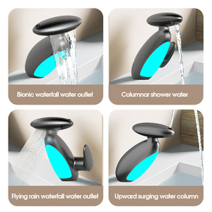 Giá tốt nhất <span class=keywords><strong>LED</strong></span> môi trường xung quanh rửa ánh sáng lưu vực Pull-out chậu rửa Vòi Hiện Đại thiết kế lỗ duy nhất van gốm cho vòi nước phòng tắm - Product Image 4