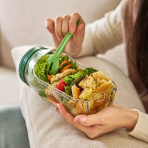 Greenside hiện đại lưu trữ di động salad Jar sáng tạo salad Hộp thiết kế nổ nhựa trái cây rau salad lưu trữ Jar - Product Image 1