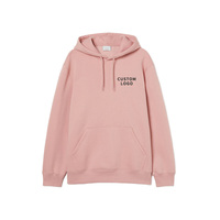 Sweat à capuche rose pâle pour femme, rose poussière, double couche, cordon plat, poche kangourou, poignets côtelés, impression personnalisée