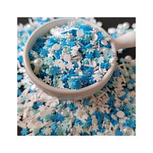 Copo de Nieve Azul Rodajas de arcilla polimérica Globo de nieve Slime Toppings Diyies - Product Image 6