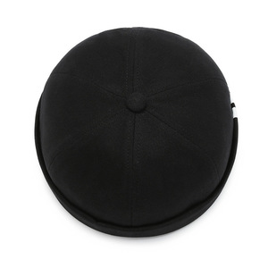 New Arrival Men's Cotton Summer Hip Hop <b>Cap</b> Rolled Cuff Brimless Striped Letter <b>Flat</b> Dobby Sporty Curved Sailor <b>Hat</b> Business - Product Image 5
