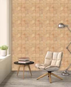 3D Mosaik Wandpaneel Massivholz Mosaikfliesen Kunst Hellgelbe Fliese Wie Holz Wandfliesen Innendekoration Flexible Fliese - Product Image 4