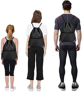 <b>Drawstring</b> Backpack Fashion Gym <b>Bag</b> For Men Women String Sports Backpack Mesh Pockets Zippered Pocket Large Cinch Workout <b>Bag</b> - Product Image 5
